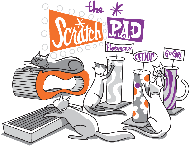 Showroom with many models of scratch pads and posts