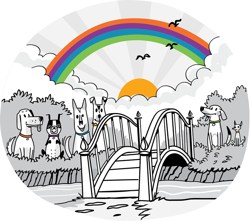 Illustration of doggie heaven